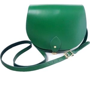 N’DAMUS LONDON leather saddle bag in ShamrockGreen